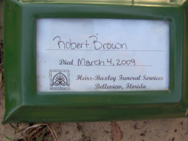 Headstone for Brown, Robert Alton Sr